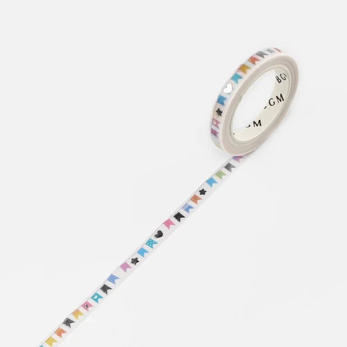 BGM Slim Washi Tape- Flags