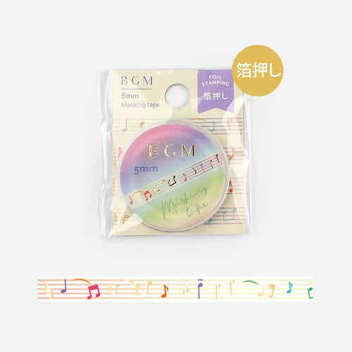 BGM Slim Washi Tape- Music Score