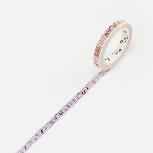 BGM Slim Washi Tape- Music Score