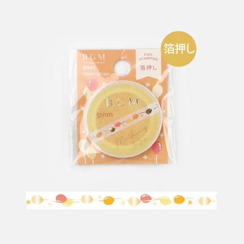 BGM Slim Washi Tape- Balloons