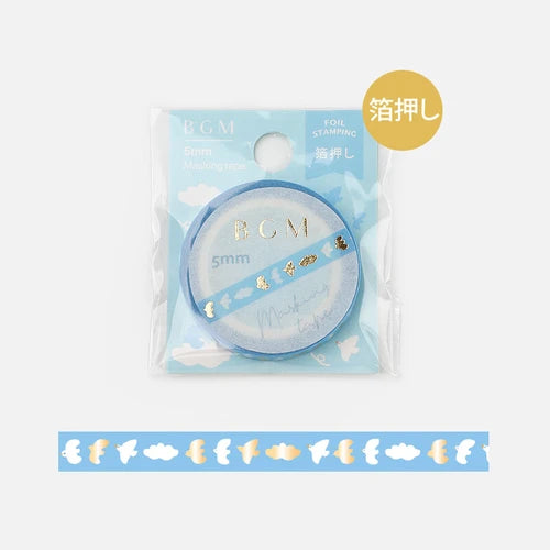 BGM Slim Washi Tape- Swan