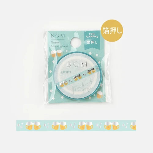 BGM Slim Washi Tape- Beer