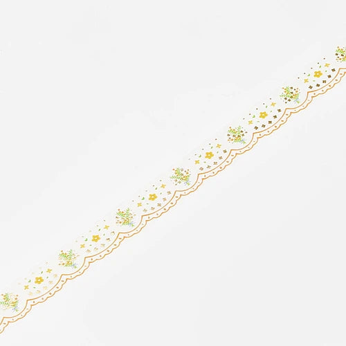 BGM Washi Tape- Lace Yellow Flower
