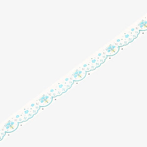 BGM Washi Tape- Lace Blue Flower