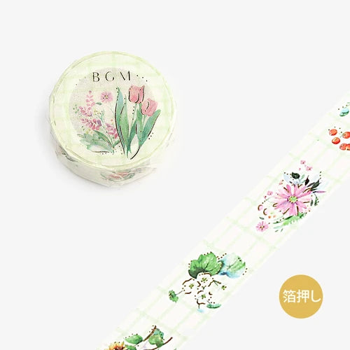 BGM Washi Tape- Checkered Flower