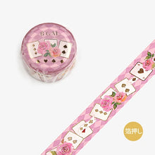 Load image into Gallery viewer, BGM Washi Tape- Rose Playing Card
