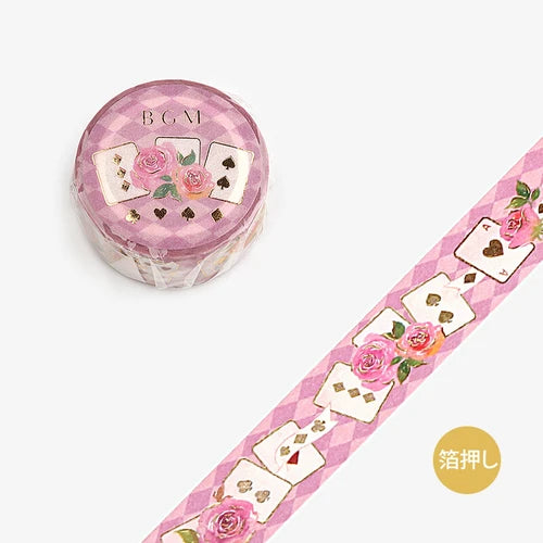 BGM Washi Tape- Rose Playing Card