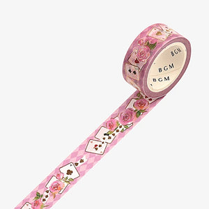 BGM Washi Tape- Rose Playing Card