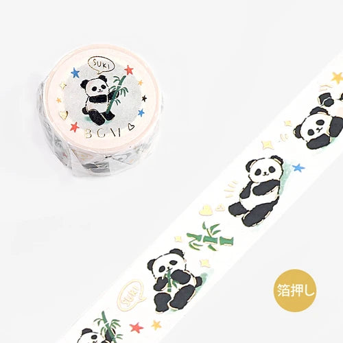 BGM Washi Tape- Panda Bear Bamboo