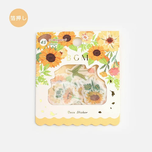 BGM Foil Stamping Stickers- Yellow Garden