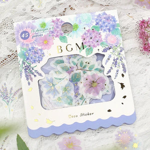 BGM Foil Stamping Stickers- Purple Garden