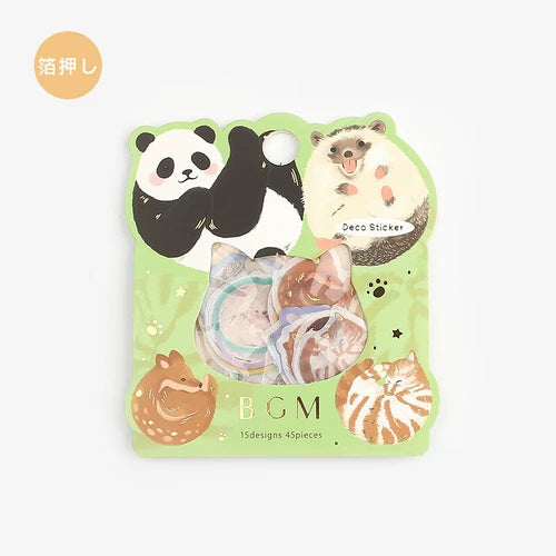 BGM Foil Stamping Stickers- Circle Animals