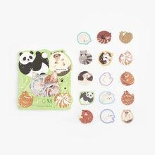 Load image into Gallery viewer, BGM Foil Stamping Stickers- Circle Animals
