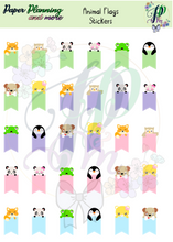 Load image into Gallery viewer, Animal Flags Sticker Sheet
