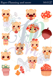 Autumn Bear Sticker Sheet