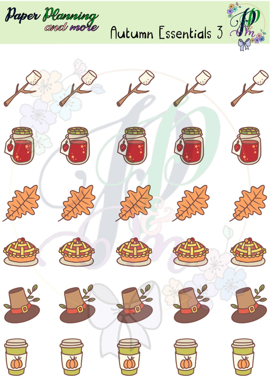 Autumn Essentials 3 Sticker Sheet