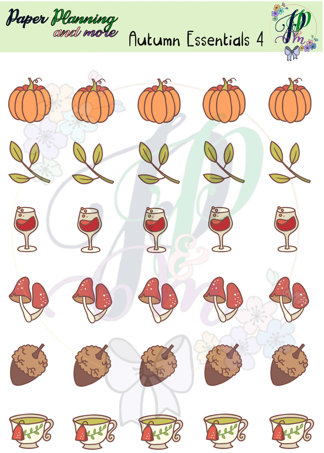 Autumn Essentials 4 Sticker Sheet