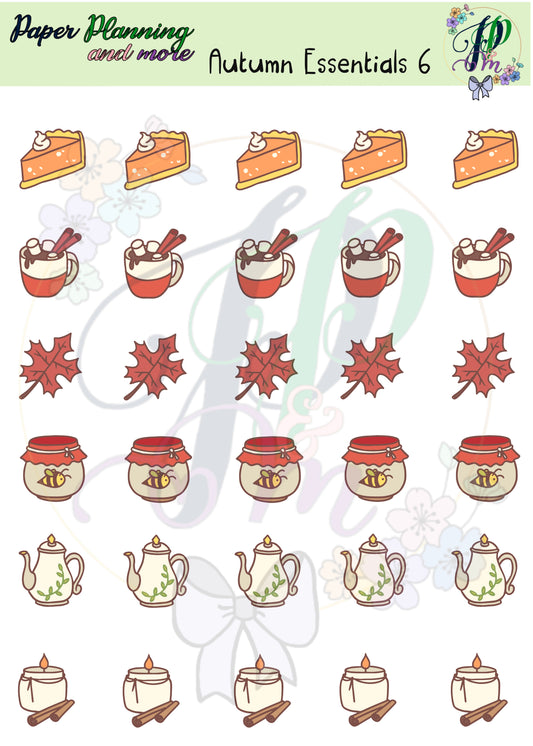 Autumn Essentials 6 Sticker Sheet
