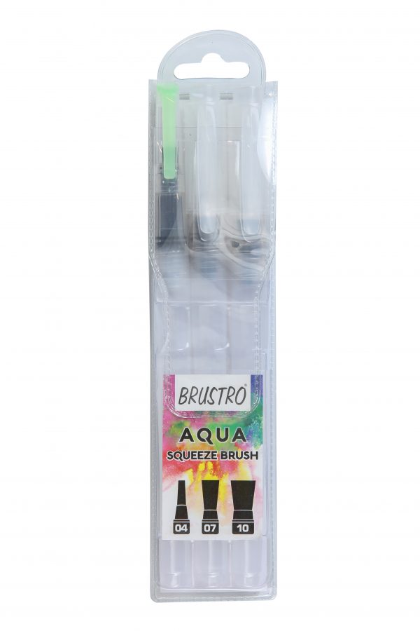 Brustro Aqua Squeeze Leak Proof Watercolor Brush Pen Flat