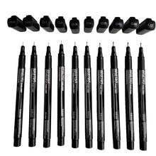 Load image into Gallery viewer, Brustro Professional Pigment Based Fineliner – Set of 10 (Black)
