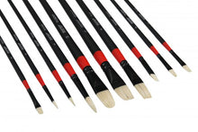 Load image into Gallery viewer, BRUSTRO Artists White Bristle Set of 10 Brushes for Oil and Acrylic
