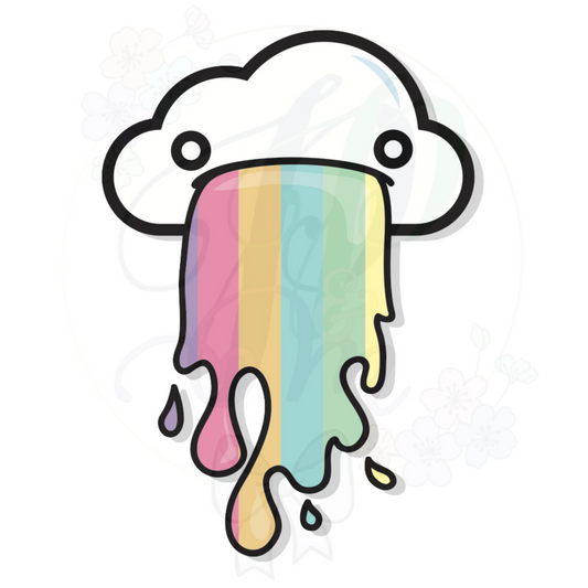 Barf Cloud Die Cut Sticker