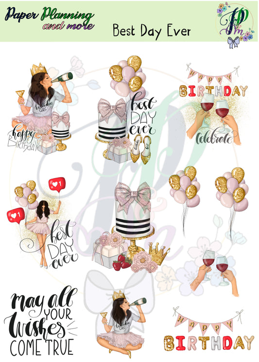 Best Day Ever Sticker Sheet