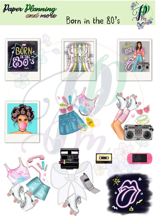 Born in the 80's Sticker Sheet
