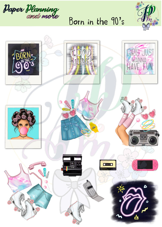Born in the 90's Sticker Sheet