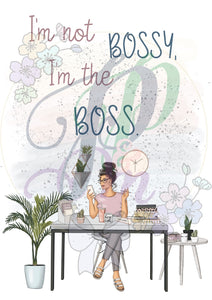 Boss Lady Sticker Poster