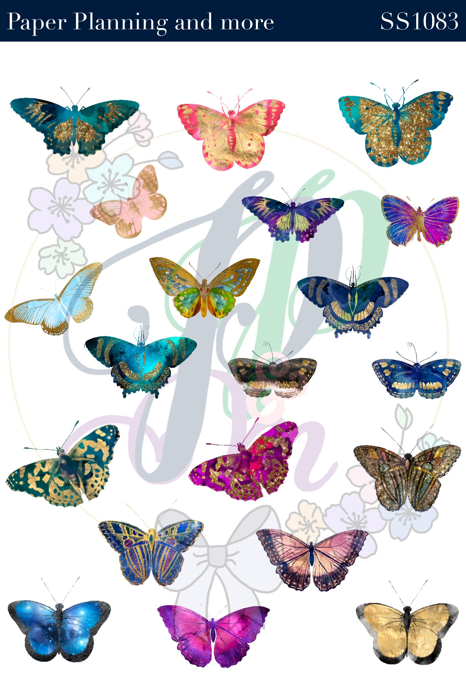 Butterflies 1 Sticker Sheet – Paper planning and more