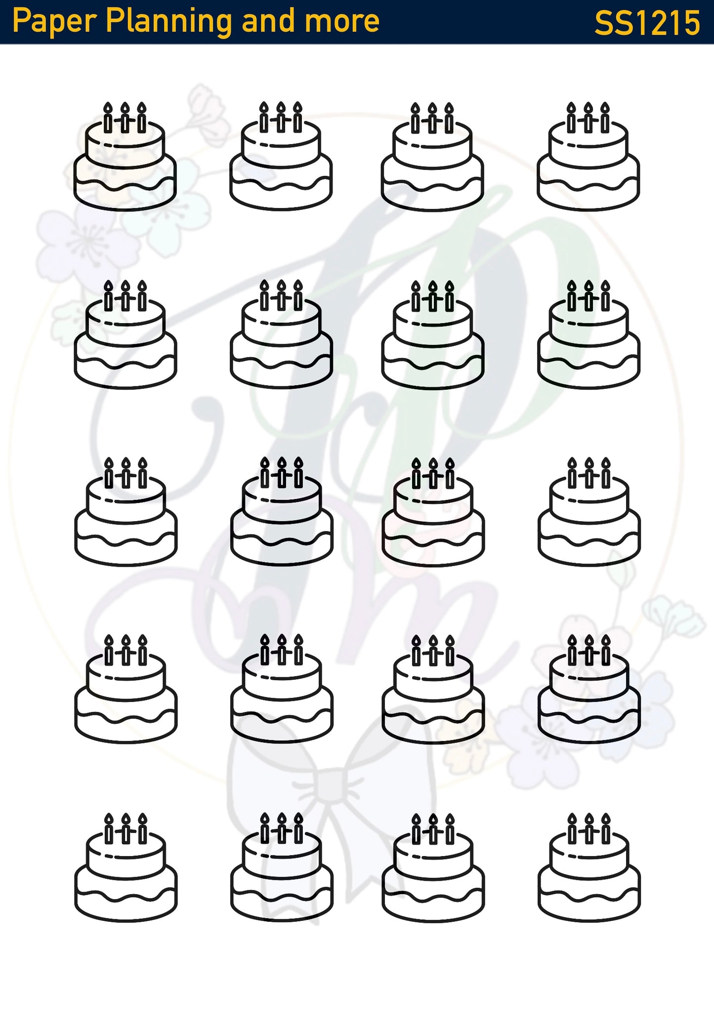 Cake Sticker Sheet