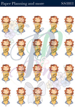 Load image into Gallery viewer, Coffee Time Red Head Sticker Sheet
