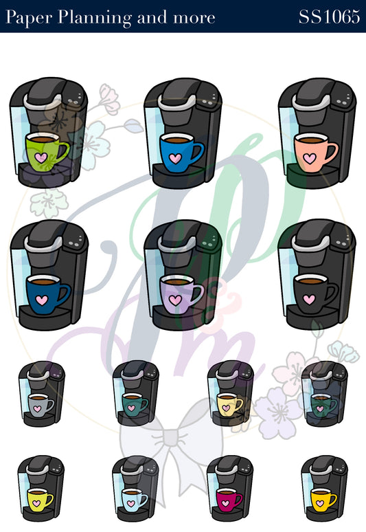 Coffee Machine Sticker Sheet