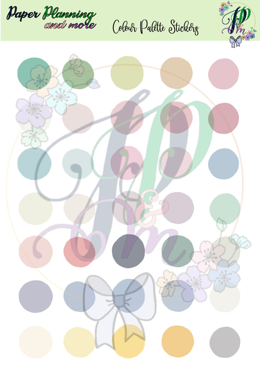 Colour Palette Sticker Sheet
