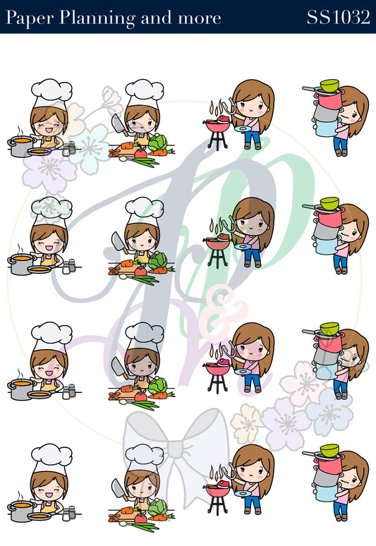 Cooking Love Sticker Sheet