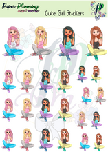 Load image into Gallery viewer, Cute Girl Sticker Sheet
