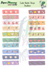 Load image into Gallery viewer, Cute Washi Strips Sticker Sheet
