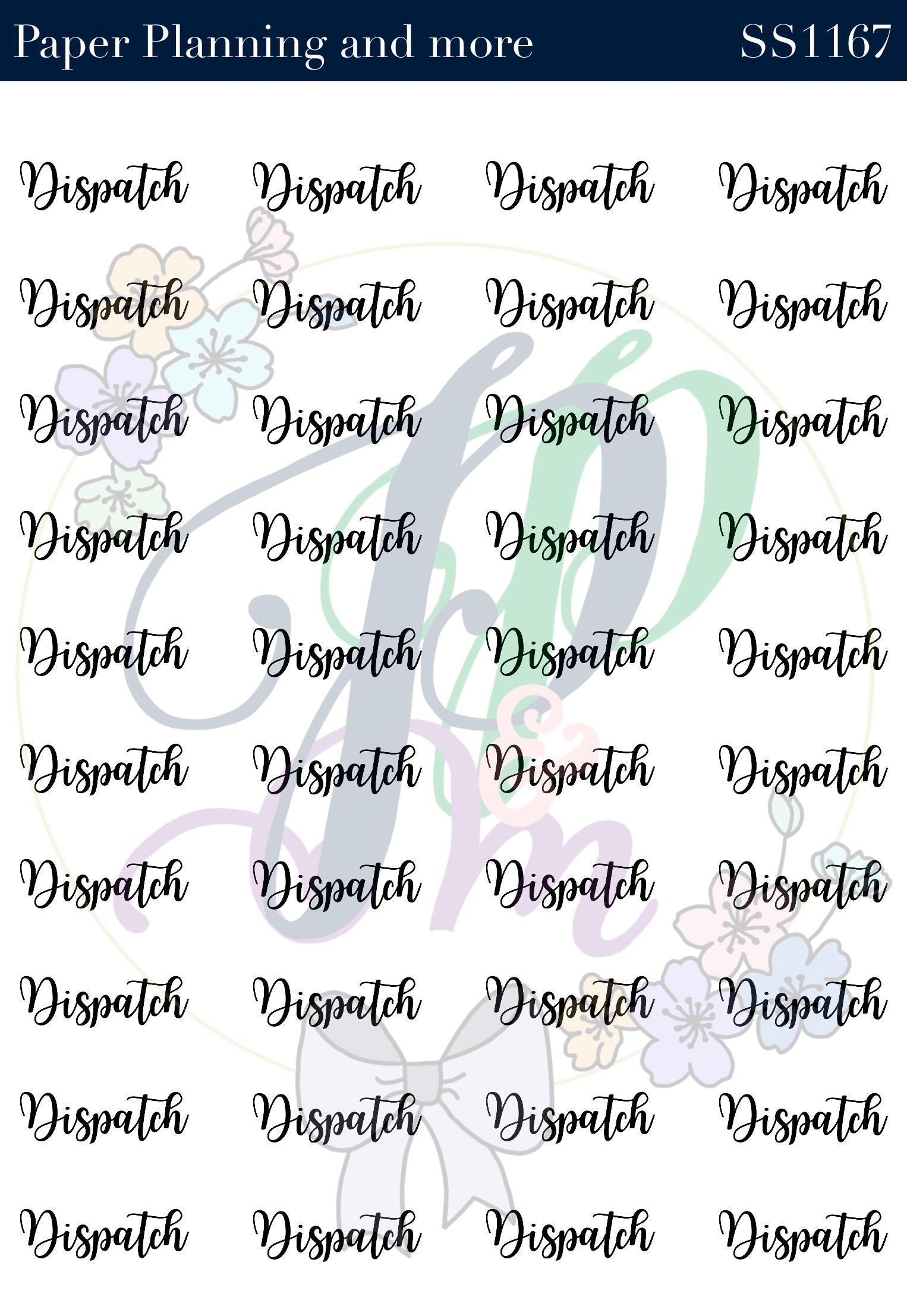 Dispatch Handwritten Sticker Sheet – Paper planning and more