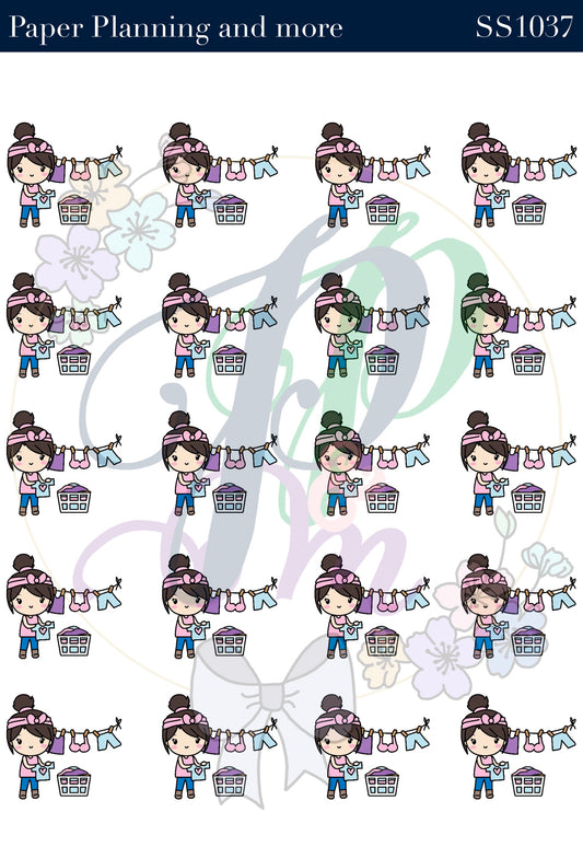 Drying Clothes Sticker Sheet