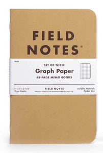 Field Notes: 3-PACK ORIGINAL KRAFT NOTEBOOK (GRAPH)