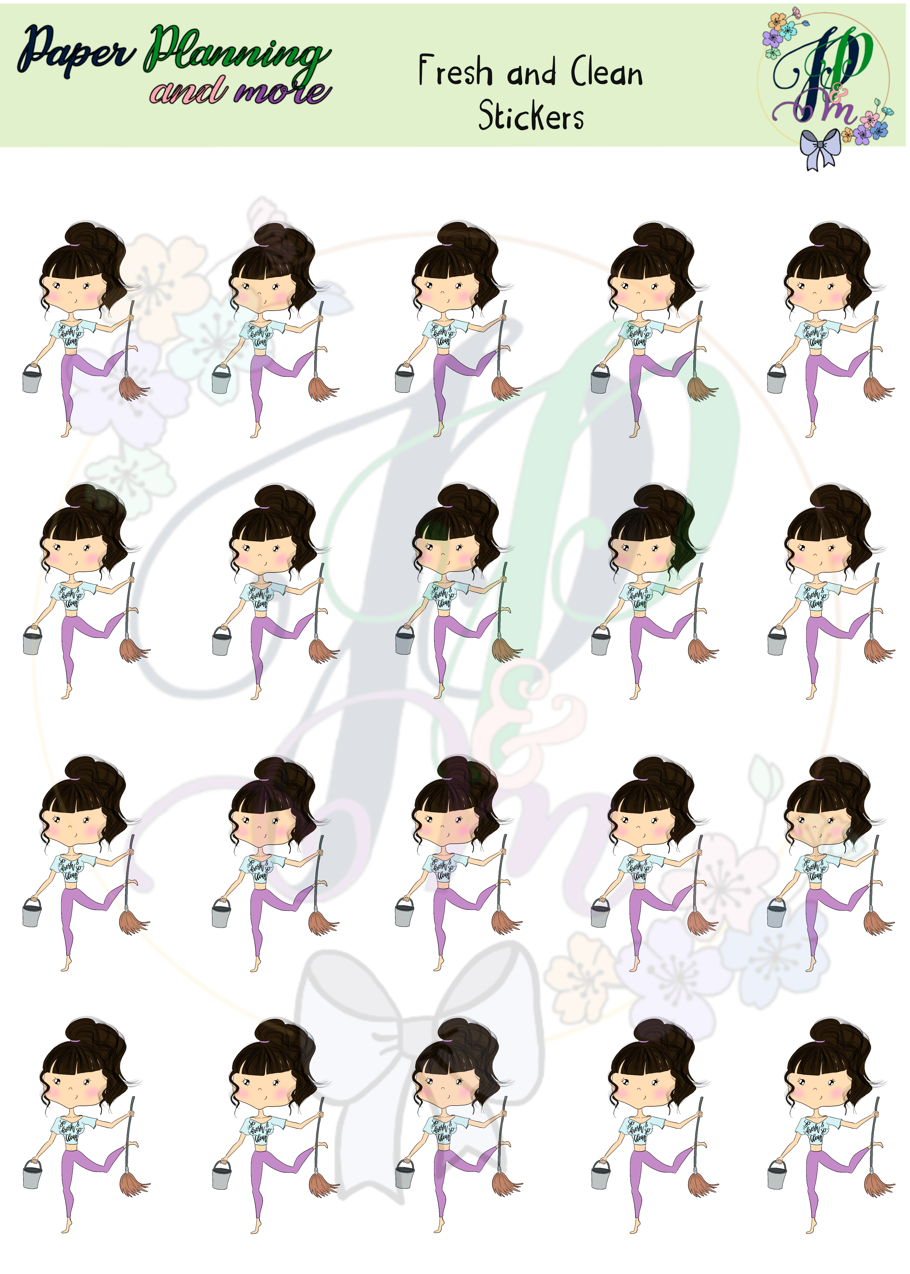 Clean Sticker Printable Fresh and Clean Sticker Sheet – Paper planning and more
