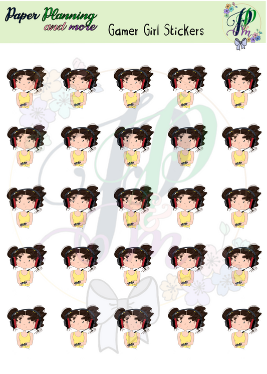 Gamer Girl Sticker Sheet