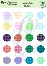 Load image into Gallery viewer, Gingham Dots Sticker Sheet
