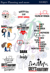 Grey's Anatomy Sticker Sheet