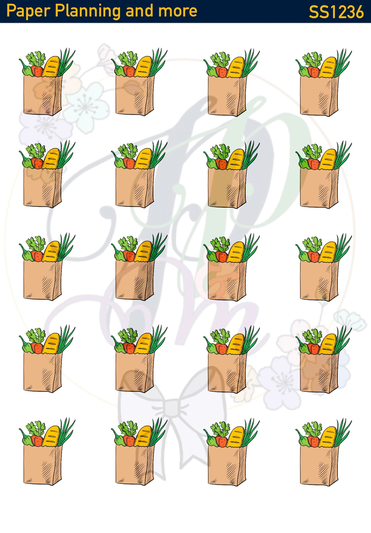 Grocery Shopping Sticker Sheet