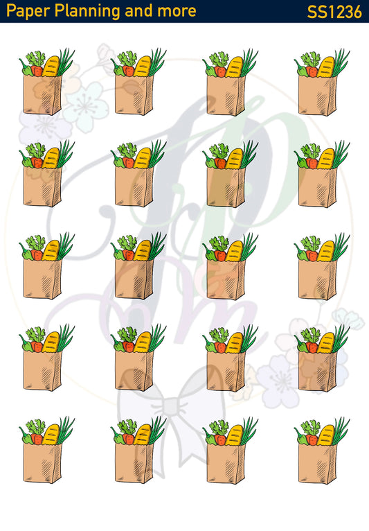 Grocery Shopping Sticker Sheet