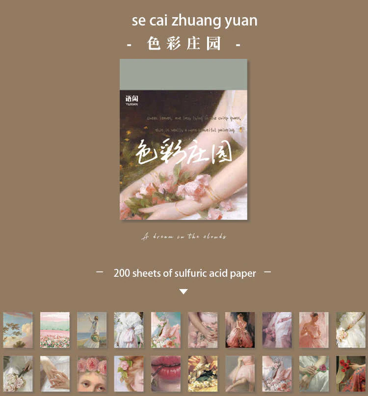 Se cai zhuang yuan Retro Sulfuric Acid Paper Book