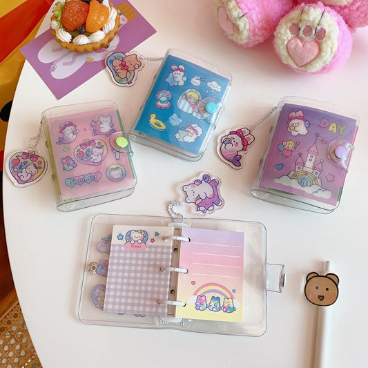 Kawaii Transparent Mini Ring Binder