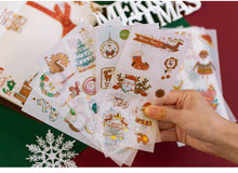 Load image into Gallery viewer, Christmas Gold Foiled Stickers
